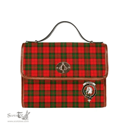 Scottish Canvas Bag Dunbar Clan Clan Tartan Waterproof Canvas Bag - Crest Classic Scottish Plaid Tartan Plaid