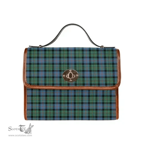 Scottish Canvas Bag Malcolm Ancient Clan Tartan Waterproof Canvas Bag - Classic Scottish Plaid Tartan Plaid