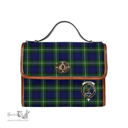Scottish Canvas Bag Forbes Clan Clan Tartan Waterproof Canvas Bag - Crest Classic Scottish Plaid Tartan Plaid