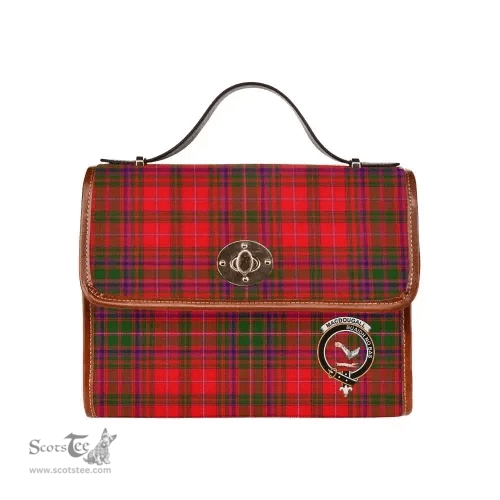 Scottish Canvas Bag MacDougall Clan Clan Tartan Waterproof Canvas Bag - Crest Classic Scottish Plaid Tartan Plaid