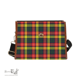 Scottish Canvas Bag Buchanan Modern Clan Tartan Waterproof Canvas Bag - Classic Scottish Plaid Tartan Plaid