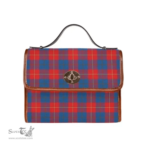 Scottish Canvas Bag Galloway Red Clan Tartan Waterproof Canvas Bag - Classic Scottish Plaid Tartan Plaid
