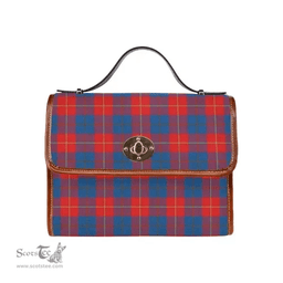 Scottish Canvas Bag Galloway Red Clan Tartan Waterproof Canvas Bag - Classic Scottish Plaid Tartan Plaid