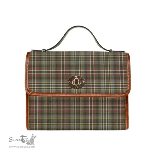 Scottish Canvas Bag Scott Green Weathered Clan Tartan Waterproof Canvas Bag - Classic Scottish Plaid Tartan Plaid