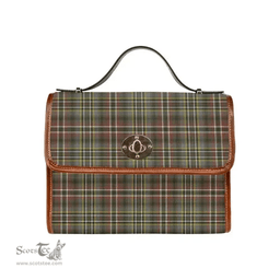 Scottish Canvas Bag Scott Green Weathered Clan Tartan Waterproof Canvas Bag - Classic Scottish Plaid Tartan Plaid