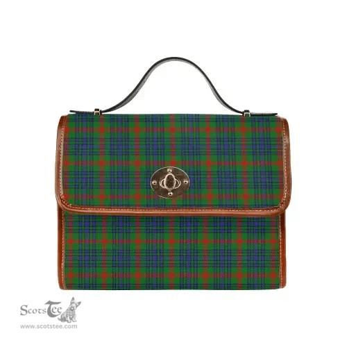 Scottish Canvas Bag Aiton Clan Tartan Waterproof Canvas Bag - Classic Scottish Plaid Tartan Plaid