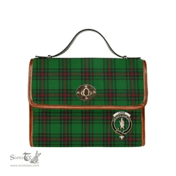 Scottish Canvas Bag Logie Clan Clan Tartan Waterproof Canvas Bag - Crest Classic Scottish Plaid Tartan Plaid