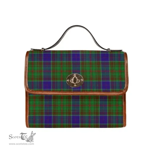 Scottish Canvas Bag Adam Clan Tartan Waterproof Canvas Bag - Classic Scottish Plaid Tartan Plaid