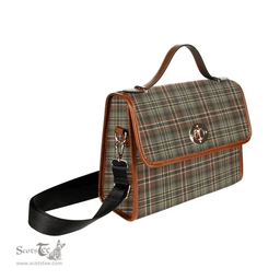 Scottish Canvas Bag Scott Green Weathered Clan Tartan Waterproof Canvas Bag - Classic Scottish Plaid Tartan Plaid