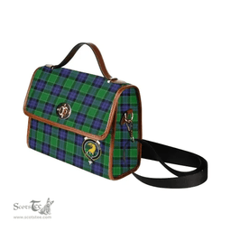 Scottish Canvas Bag Haldane Clan Clan Tartan Waterproof Canvas Bag - Crest Classic Scottish Plaid Tartan Plaid
