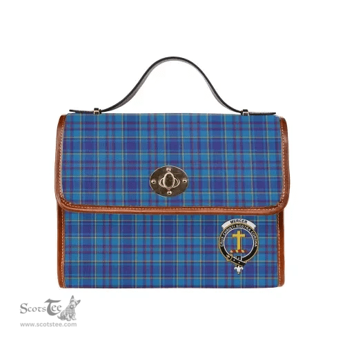 Scottish Canvas Bag Mercer Clan Clan Tartan Waterproof Canvas Bag - Crest Classic Scottish Plaid Tartan Plaid