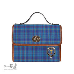 Scottish Canvas Bag Mercer Clan Clan Tartan Waterproof Canvas Bag - Crest Classic Scottish Plaid Tartan Plaid