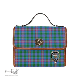 Scottish Canvas Bag Ralston Clan Clan Tartan Waterproof Canvas Bag - Crest Classic Scottish Plaid Tartan Plaid