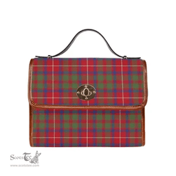Scottish Canvas Bag Shaw Red Modern Clan Tartan Waterproof Canvas Bag - Classic Scottish Plaid Tartan Plaid