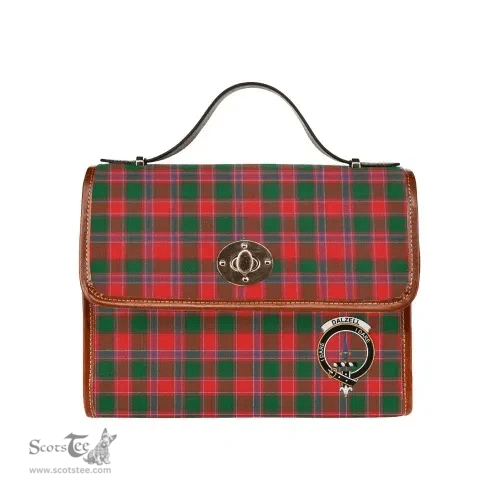 Scottish Canvas Bag Dalziel Clan Clan Tartan Waterproof Canvas Bag - Crest Classic Scottish Plaid Tartan Plaid
