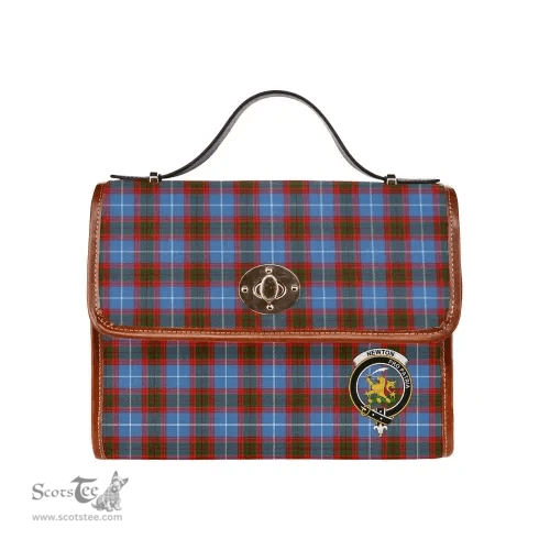 Scottish Canvas Bag Newton Clan Clan Tartan Waterproof Canvas Bag - Crest Classic Scottish Plaid Tartan Plaid