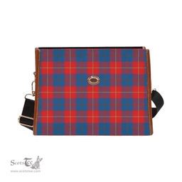 Scottish Canvas Bag Galloway Red Clan Tartan Waterproof Canvas Bag - Classic Scottish Plaid Tartan Plaid