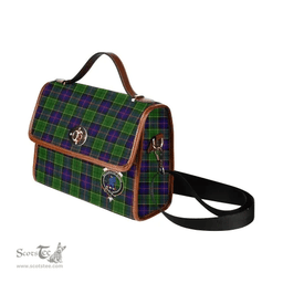 Scottish Canvas Bag Forsyth Clan Clan Tartan Waterproof Canvas Bag - Crest Classic Scottish Plaid Tartan Plaid