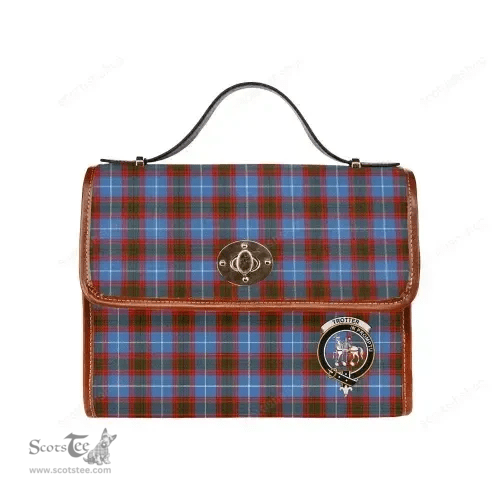 Scottish Canvas Bag Trotter Clan Clan Tartan Waterproof Canvas Bag - Crest Classic Scottish Plaid Tartan Plaid