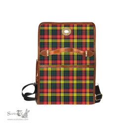 Scottish Canvas Bag Buchanan Modern Clan Tartan Waterproof Canvas Bag - Classic Scottish Plaid Tartan Plaid