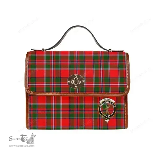 Scottish Canvas Bag Spens (or Spence) Clan Clan Tartan Waterproof Canvas Bag - Crest Classic Scottish Plaid Tartan Plaid