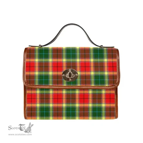 Scottish Canvas Bag Gibbs Clan Tartan Waterproof Canvas Bag - Classic Scottish Plaid Tartan Plaid