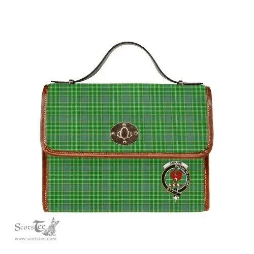 Scottish Canvas Bag Currie Clan Clan Tartan Waterproof Canvas Bag - Crest Classic Scottish Plaid Tartan Plaid