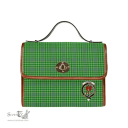 Scottish Canvas Bag Currie Clan Clan Tartan Waterproof Canvas Bag - Crest Classic Scottish Plaid Tartan Plaid