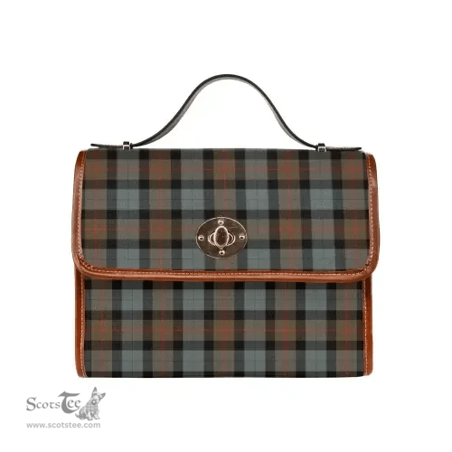 Scottish Canvas Bag Gunn Weathered Clan Tartan Waterproof Canvas Bag - Classic Scottish Plaid Tartan Plaid
