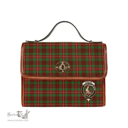 Scottish Canvas Bag Ainslie Clan Clan Tartan Waterproof Canvas Bag - Crest Classic Scottish Plaid Tartan Plaid