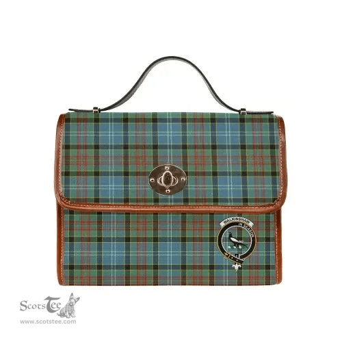Scottish Canvas Bag Walkinshaw Clan Clan Tartan Waterproof Canvas Bag - Crest Classic Scottish Plaid Tartan Plaid