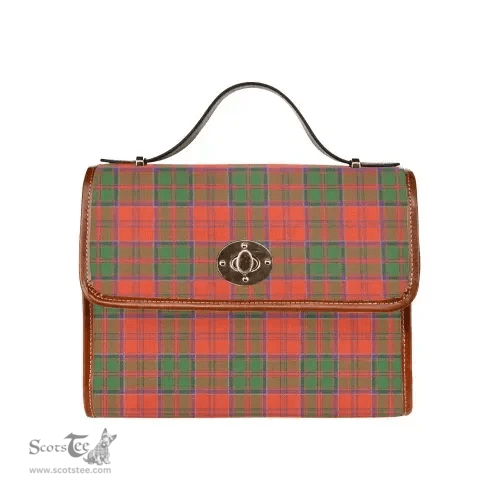 Scottish Canvas Bag Grant Ancient Clan Tartan Waterproof Canvas Bag - Classic Scottish Plaid Tartan Plaid