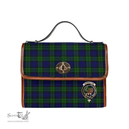 Scottish Canvas Bag Bannatyne Clan Clan Tartan Waterproof Canvas Bag - Crest Classic Scottish Plaid Tartan Plaid