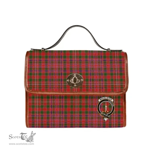 Scottish Canvas Bag MacAlister Clan Clan Tartan Waterproof Canvas Bag - Crest Classic Scottish Plaid Tartan Plaid