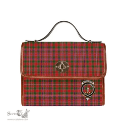 Scottish Canvas Bag MacAlister Clan Clan Tartan Waterproof Canvas Bag - Crest Classic Scottish Plaid Tartan Plaid