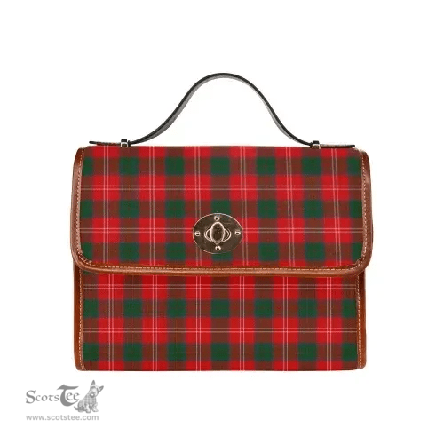 Scottish Canvas Bag Chisholm Modern Clan Tartan Waterproof Canvas Bag - Classic Scottish Plaid Tartan Plaid