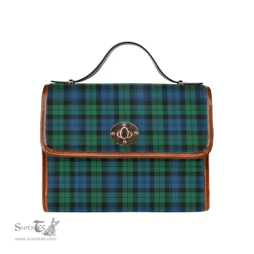 Scottish Canvas Bag Blackwatch Ancient Clan Tartan Waterproof Canvas Bag - Classic Scottish Plaid Tartan Plaid