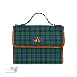 Scottish Canvas Bag Blackwatch Ancient Clan Tartan Waterproof Canvas Bag - Classic Scottish Plaid Tartan Plaid