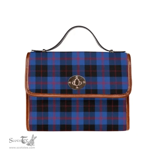 Scottish Canvas Bag Angus Modern Clan Tartan Waterproof Canvas Bag - Classic Scottish Plaid Tartan Plaid
