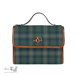 Scottish Canvas Bag Kennedy Modern Clan Tartan Waterproof Canvas Bag - Classic Scottish Plaid Tartan Plaid