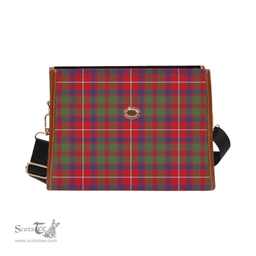 Scottish Canvas Bag Shaw Red Modern Clan Tartan Waterproof Canvas Bag - Classic Scottish Plaid Tartan Plaid