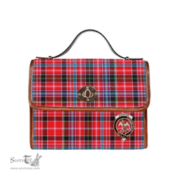 Scottish Canvas Bag Straiton Clan Clan Tartan Waterproof Canvas Bag - Crest Classic Scottish Plaid Tartan Plaid