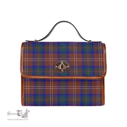 Scottish Canvas Bag Chisholm Hunting Modern Clan Tartan Waterproof Canvas Bag - Classic Scottish Plaid Tartan Plaid