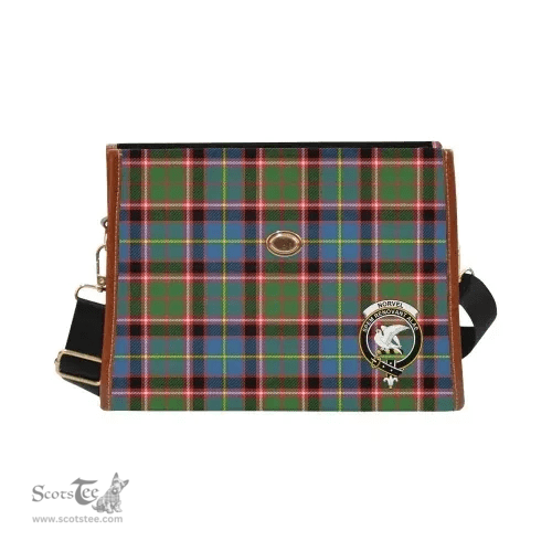 Scottish Canvas Bag Norvel Clan Clan Tartan Waterproof Canvas Bag - Crest Classic Scottish Plaid Tartan Plaid