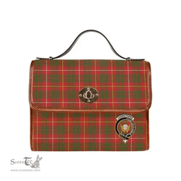 Scottish Canvas Bag Carruthers Clan Clan Tartan Waterproof Canvas Bag - Crest Classic Scottish Plaid Tartan Plaid