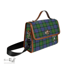 Scottish Canvas Bag Paterson Clan Clan Tartan Waterproof Canvas Bag - Crest Classic Scottish Plaid Tartan Plaid