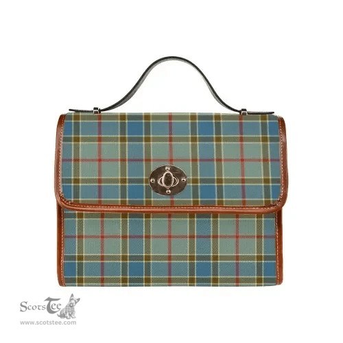 Scottish Canvas Bag Balfour Blue Clan Tartan Waterproof Canvas Bag - Classic Scottish Plaid Tartan Plaid
