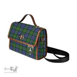 Scottish Canvas Bag Paterson Clan Clan Tartan Waterproof Canvas Bag - Crest Classic Scottish Plaid Tartan Plaid