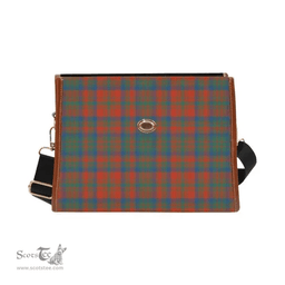 Scottish Canvas Bag Matheson Ancient Clan Tartan Waterproof Canvas Bag - Classic Scottish Plaid Tartan Plaid