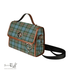 Scottish Canvas Bag Caldwell Clan Clan Tartan Waterproof Canvas Bag - Crest Classic Scottish Plaid Tartan Plaid